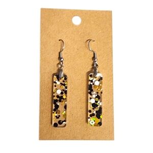 Midnight Spark Acrylic Drop Earrings